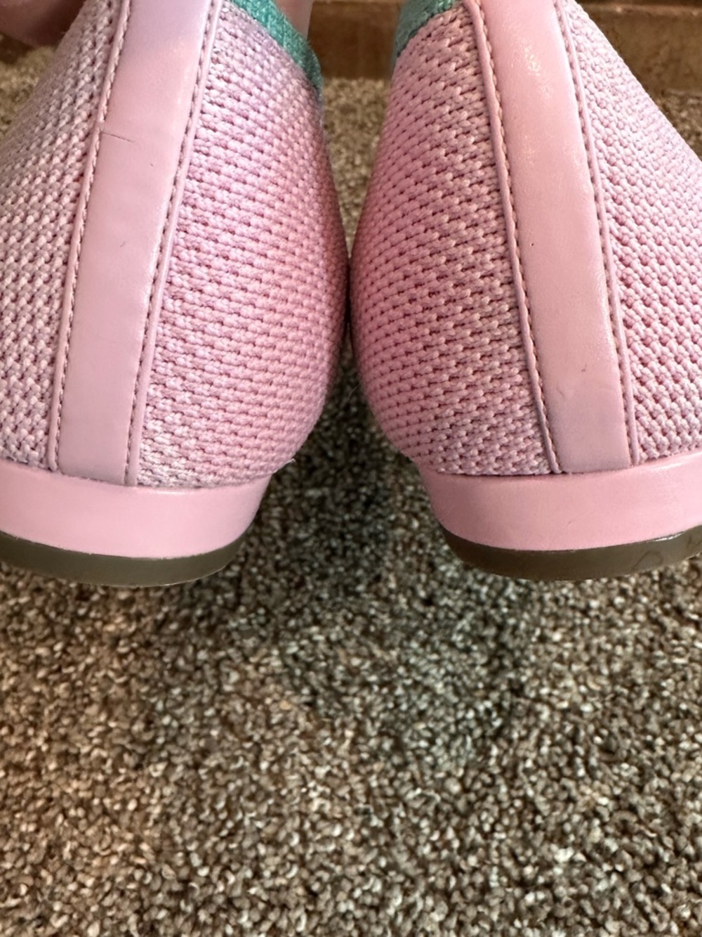 Vionic Dahlia Light Pink Knit Pointed Toe Ballet Flats, Size 9, Like New - Picture 5 of 6